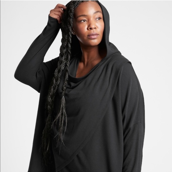 ATHLETA Purana Wrap Black Sweatshirt - Picture 11 of 11